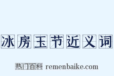 冰房玉节近义词是什么意思的图片